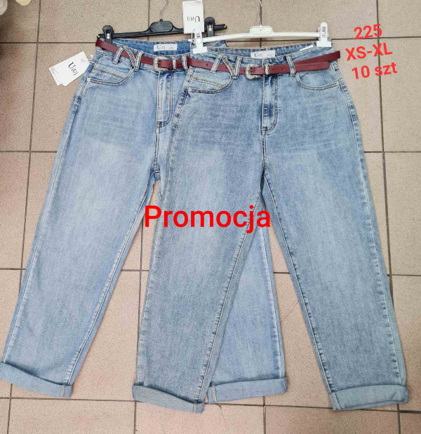Spodnie damskie jeans Roz XS-XL, 1 Kolor Paczka 10 szt 1